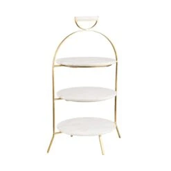 Etagere 3-stufig Höhe 65cm MARBLE In Weiß 7 Etagere 3-stufig Höhe 65cm MARBLE In Weiß -Küchenbedarf Angebote butlers etagere 3 stufig hohe 65cm marble in weiss 2