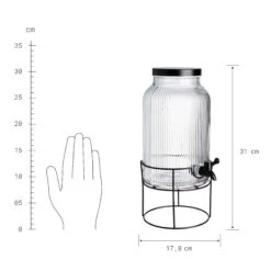 Getränkespender Mit Ständer 2 Tlg. FOUNTAIN In Transparent-Schwarz -Küchenbedarf Angebote butlers getrankespender mit stander 2 tlg fountain in transparent schwarz 3