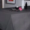 Tischdecke "Effet Soie" In Dunkelgrau