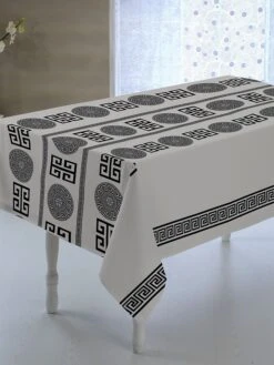 Wachstuchtischdecke "Licy" In Silber/ Schwarz