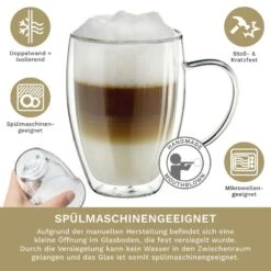 4er Set Doppelwandige Thermobecher Mit Henkel 250ml (320ml Randvoll) H-hoch -Küchenbedarf Angebote creano 4er set doppelwandige thermobecher mit henkel 250ml 320ml randvoll h hoch 2