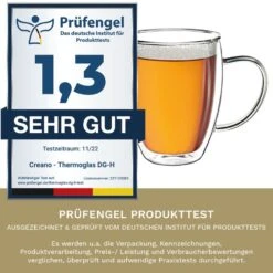 4er Set Doppelwandige Thermobecher Mit Henkel 250ml (320ml Randvoll) H-hoch -Küchenbedarf Angebote creano 4er set doppelwandige thermobecher mit henkel 250ml 320ml randvoll h hoch 4