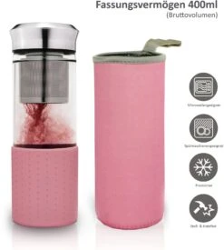 4tlg Set: Teamaker Rosa 400ml + 3x 60 G Früchte-Kräuter-Tee -Küchenbedarf Angebote creano 4tlg set teamaker rosa 400ml 3x 60 g fruchte krauter tee 2