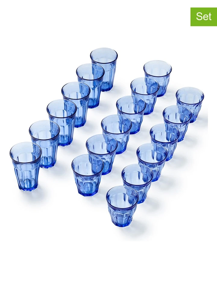 Duralex 18er-Set: Gläser "Picardie" In Blau