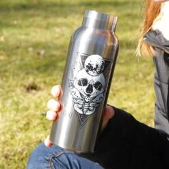 Isolierflasche Skull Mystic In Silber - 500 Ml -Küchenbedarf Angebote geda labels isolierflasche skull mystic in silber 500 ml 2