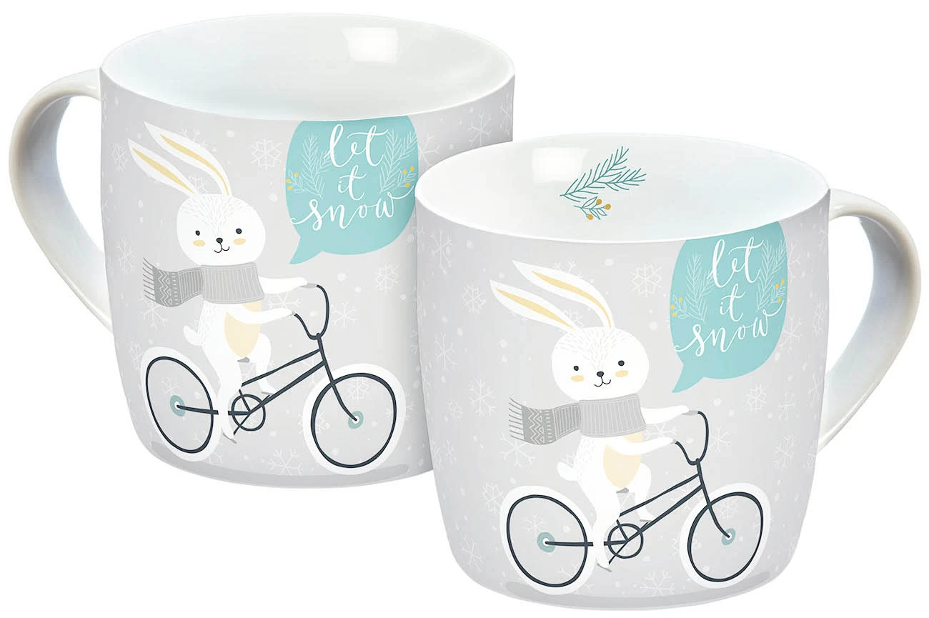 Tasse Let It Snow In Grau - 300 Ml