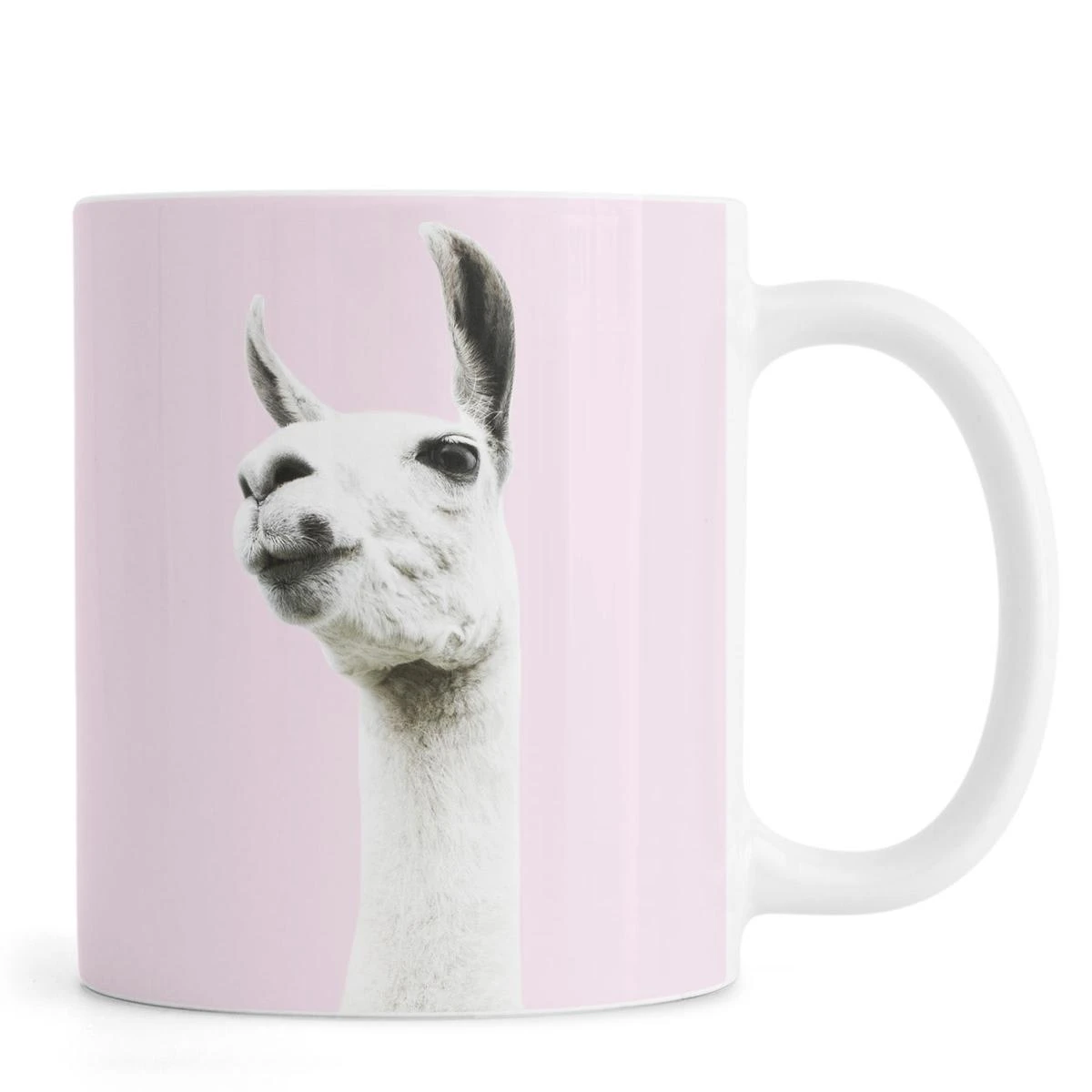Tasse "Pink Llama" In Grau & Rosa