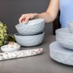 CLUB BOWL Set - Schale 700ml Set In Organic Grey -Küchenbedarf Angebote koziol organic club bowl set schale 700ml set in organic grey 4 scaled