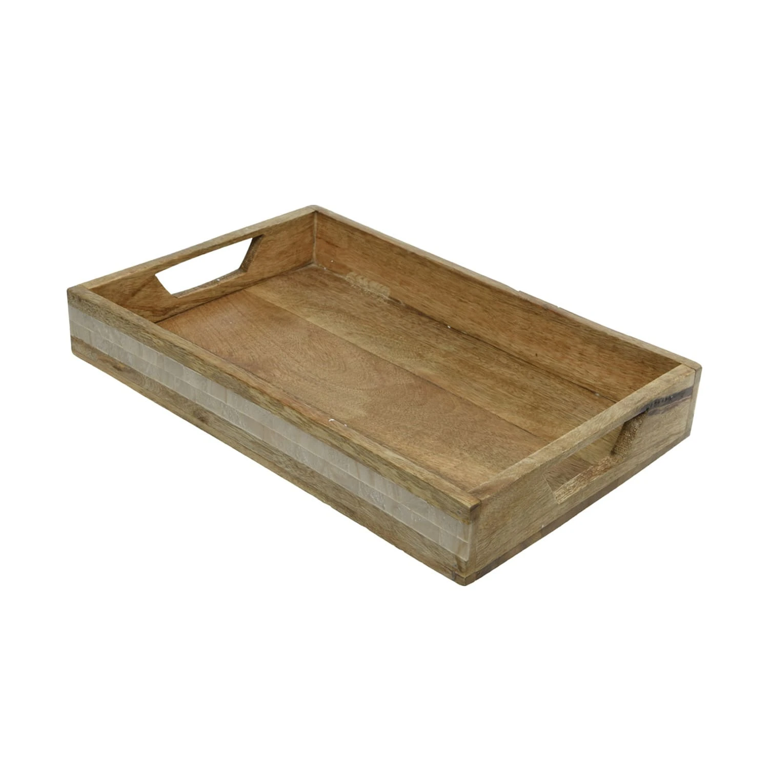 Tablett Aus Mangoholz In Braun - L: 37,5cm 1 Tablett Aus Mangoholz In Braun - L: 37,5cm