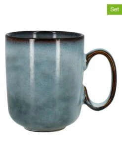 6er-Set: Kaffeetassen "Aronal" In Hellblau - 400 Ml