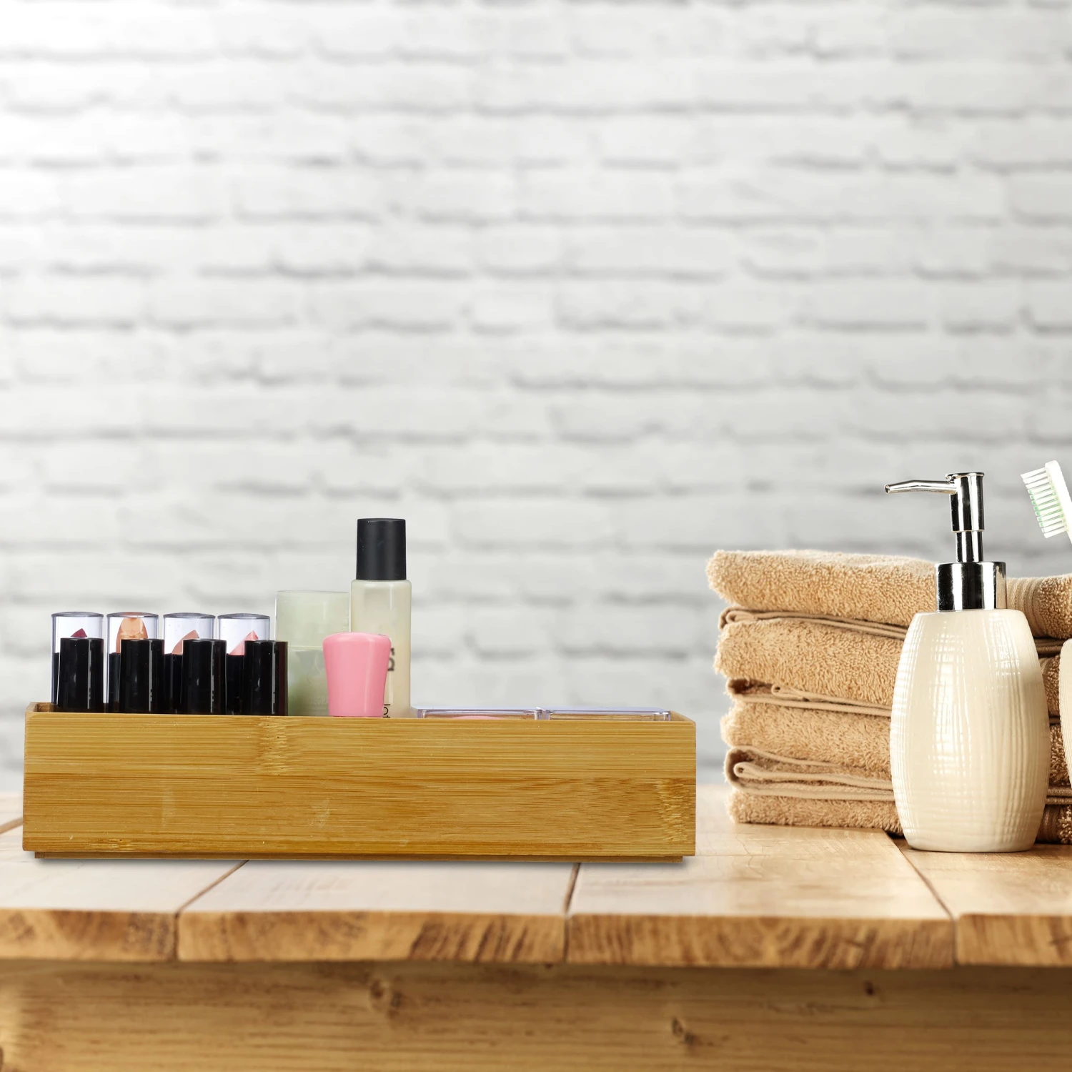 1x Bambus-Ordnungsbox In Natur - (B)15 X (H)6,5 X (T)15 Cm 3 1x Bambus-Ordnungsbox In Natur - (B)15 X (H)6,5 X (T)15 Cm – Bild 3