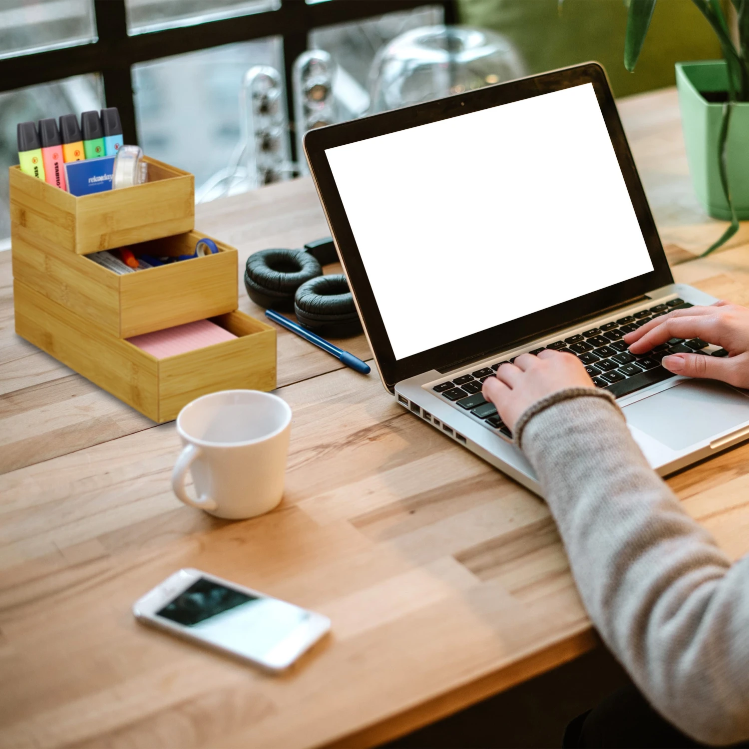 1x Bambus-Ordnungsbox In Natur - (B)15 X (H)6,5 X (T)15 Cm 5 1x Bambus-Ordnungsbox In Natur - (B)15 X (H)6,5 X (T)15 Cm – Bild 5