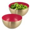 2 X Salatschüssel In Rot/ Gold - Ø 20 Cm