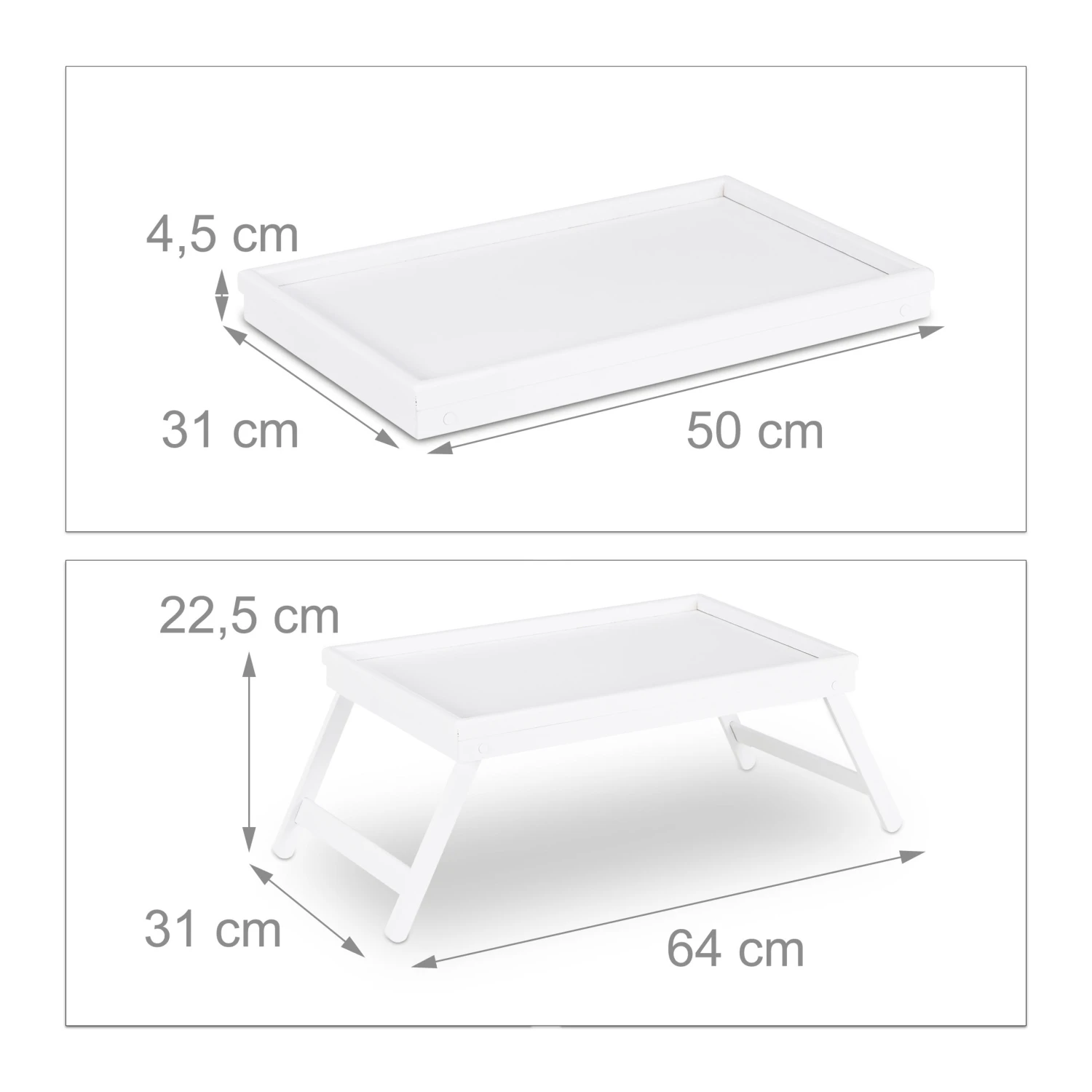 Betttablett In Weiß - (B)64x (H)22 X (T)31 Cm 4 Betttablett In Weiß - (B)64x (H)22 X (T)31 Cm – Bild 4