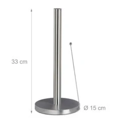 Küchenrollenhalter In Silber - (H)33 X Ø15 Cm 10 Küchenrollenhalter In Silber - (H)33 X Ø15 Cm -Küchenbedarf Angebote relaxdays kuchenrollenhalter in silber h 33 x o15 cm 3