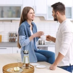 Serviertablett In Natur - ø38,5 Cm -Küchenbedarf Angebote relaxdays serviertablett in natur o38 5 cm 2