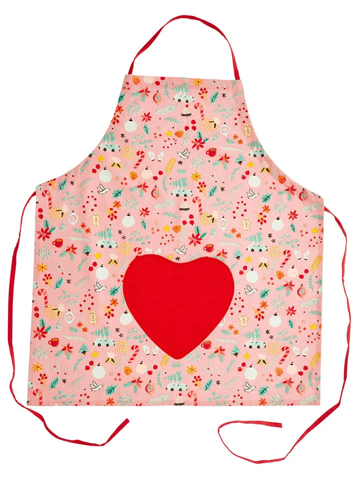 Rice Küchenschürze In Rosa/ Bunt - (L)83 X (B)70 Cm