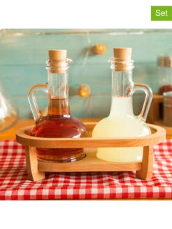 3tlg. Set: Ölspender In Hellbraun - 260 Ml
