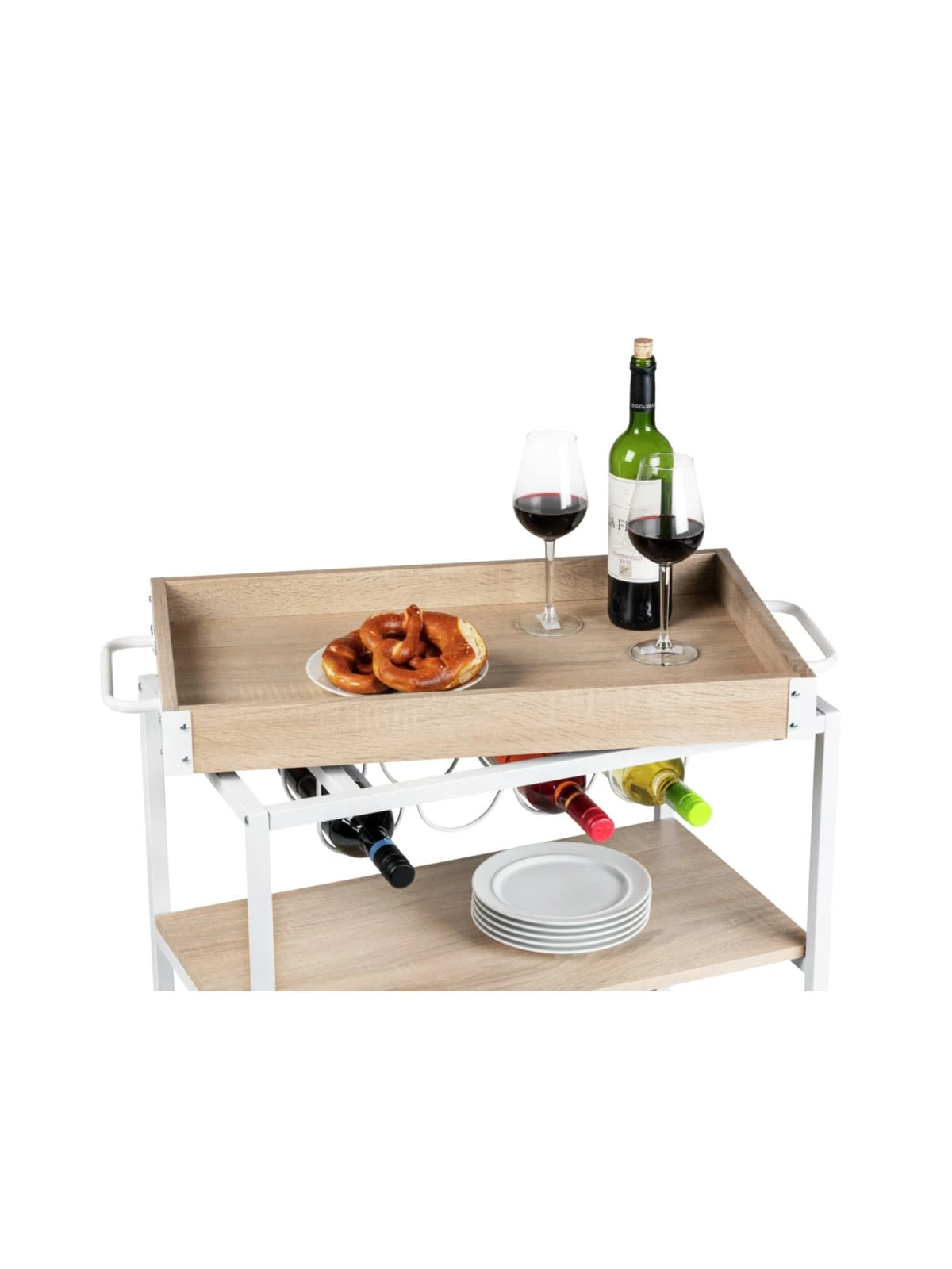 Wenko Küchenwagen Rustico Sonoma /Weiß In Braun 7 Wenko Küchenwagen Rustico Sonoma /Weiß In Braun – Bild 7