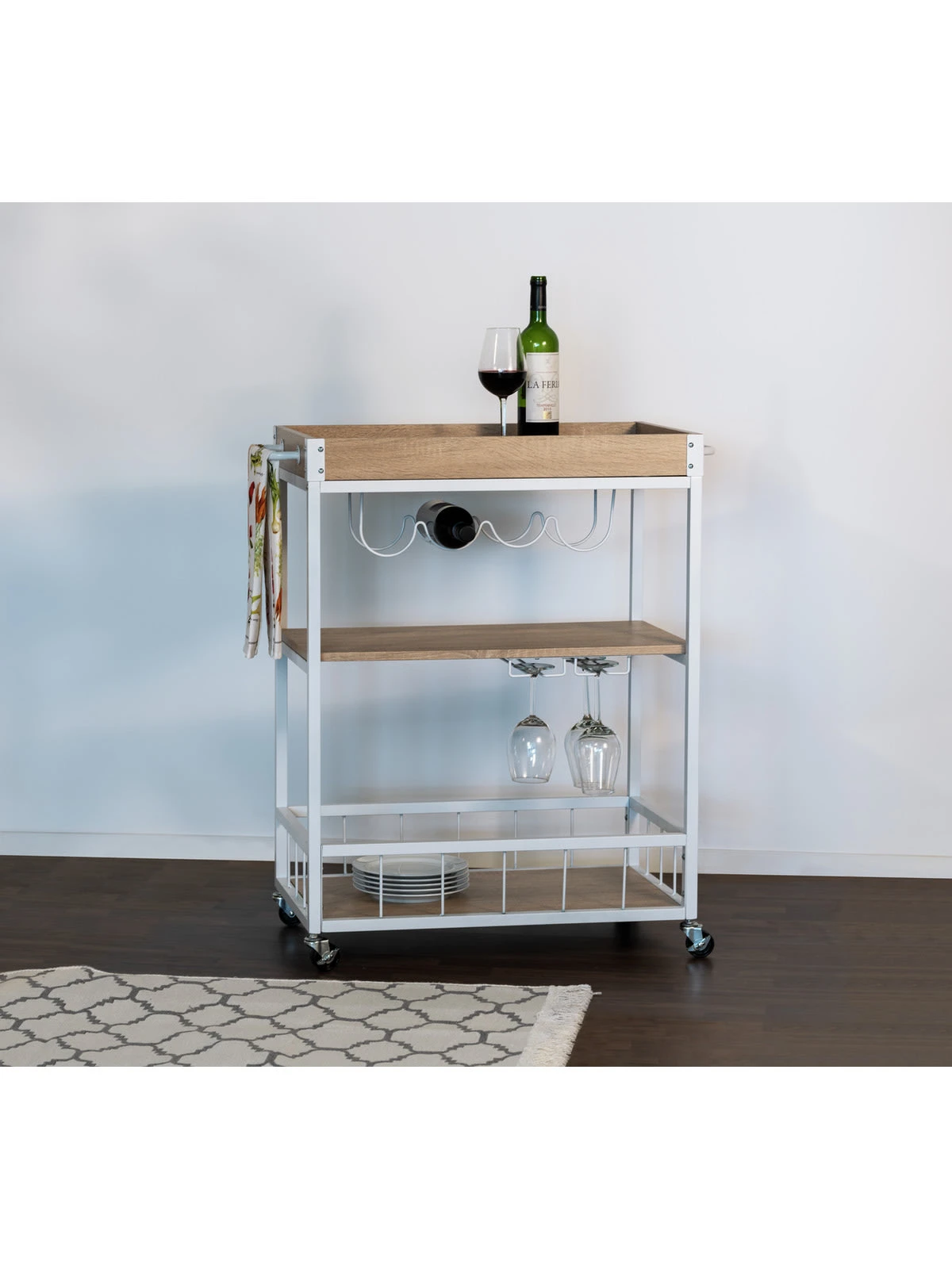 Wenko Küchenwagen Rustico Sonoma /Weiß In Braun 10 Wenko Küchenwagen Rustico Sonoma /Weiß In Braun – Bild 10